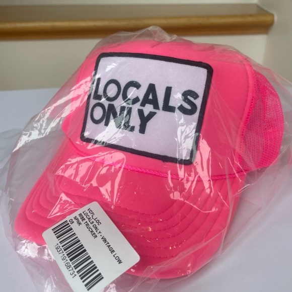 NWT Aviator Nation Vintage mesh Trucker Hat Locals Only Patch โ Neon pink - Picture 8 of 10